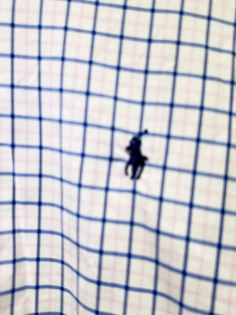 Polo by Ralph Lauren White Shirt with Blue Windowpane Check